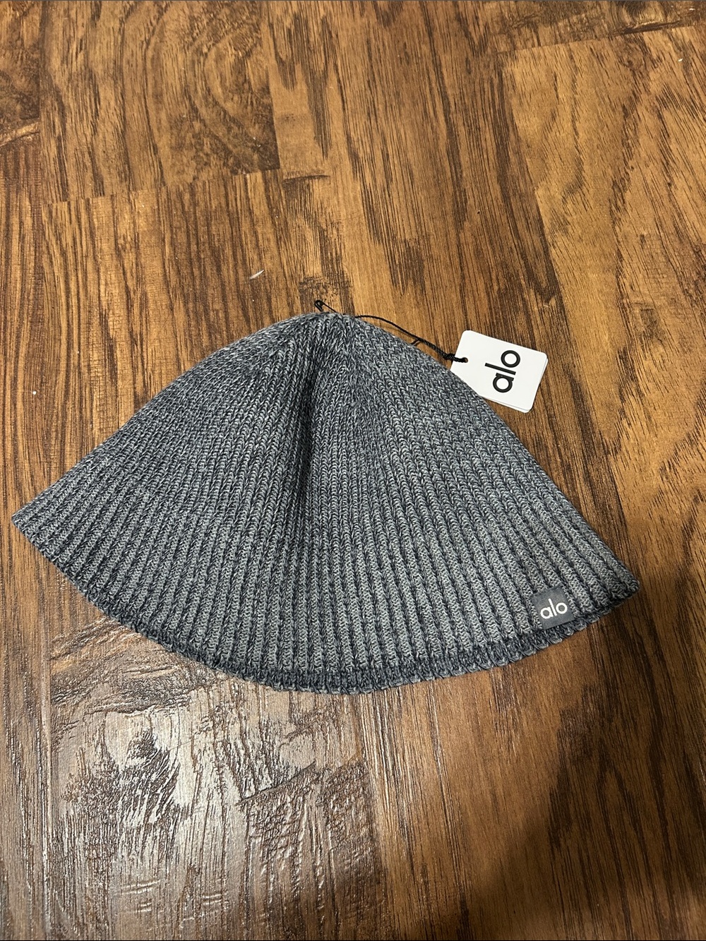 NWT ALO Yoga Knit Bucket Hat - Anthracite/Steel Grey